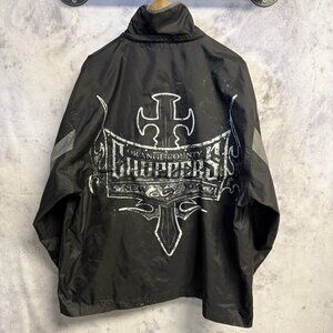 Orange County Choppers Jacket Mens XL Black Full Zip Windbreaker Biker OCC
